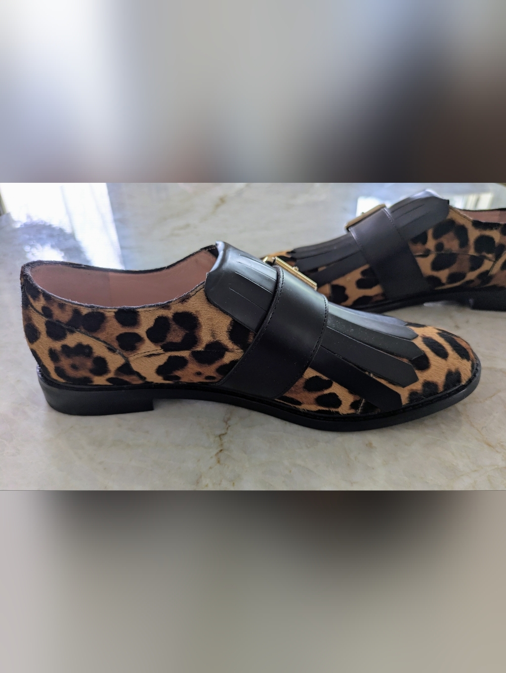 NEW J. Crew Leopard Print Real Calf Hair Loafers ~ Sz 7.5 - Picture 6 of 7
